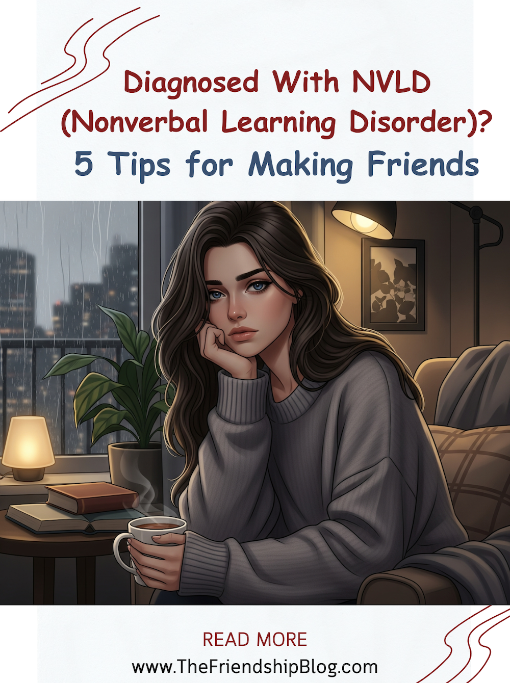 Pin with woman with a NVLD (credit: Gemini)